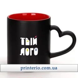 Чашка для сублимации Sublime ХАМЕЛЕОН с вашим лого с ручкой-сердцем 330 мл